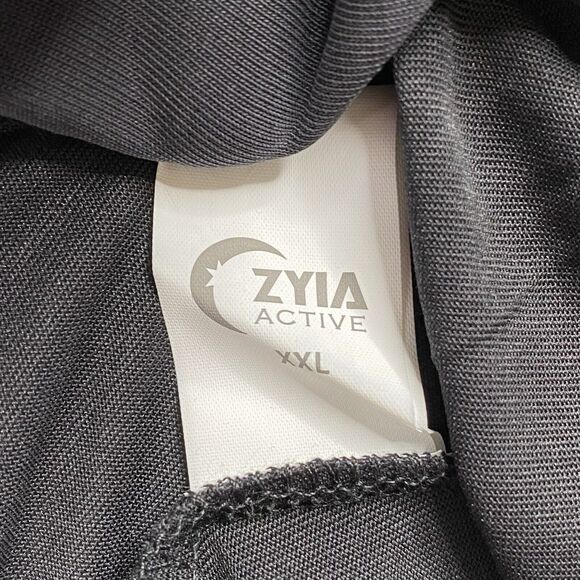 ZYIA Swirl In The Front Black Tee in Black Size XXL 2X Womens Top Short Sleeve - Picture 6 of 10